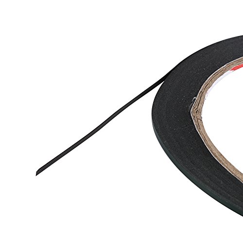 Doppelseitiges Schaumstoff-Klebeband, 10 m lang, 2 mm breit, Schwarz von Boxwizard