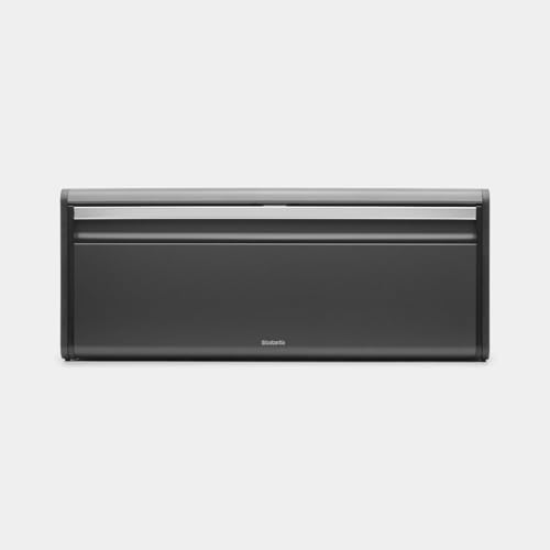 Brabantia Brotkasten mit Frontöffnung – Confident Grey | Graue Brotkästen für die Küche | Magnetverschluss | Flache Ablagefläche oben | Behälter für 2 Brote | Großer Brotkasten | 46,5 x 25 x 18,7 Brabantia Brotkasten mit Frontöffnung – Confident Grey | Graue Brotkästen für die Küche | Magnetverschluss | Flache Ablagefläche oben | Behälter für 2 Brote | Großer Brotkasten | 46,5 x 25 x 18,7 von Brabantia