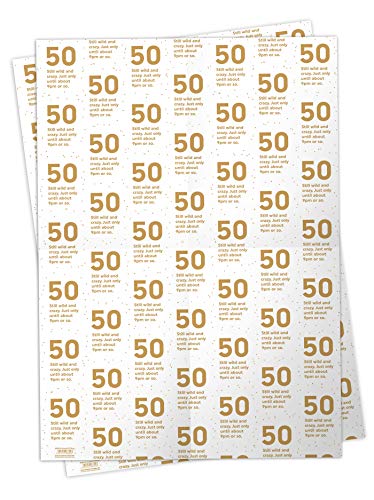 Brainbox Candy - 2 Bögen lustiges Geschenkpapier zum 50. Geburtstag – freche fünfzig Geschenkpapier für Sie und Ihn, Männer und Frauen, zum 50. Geburtstag – gefaltet, hochwertige Verpackung von Brainbox Candy