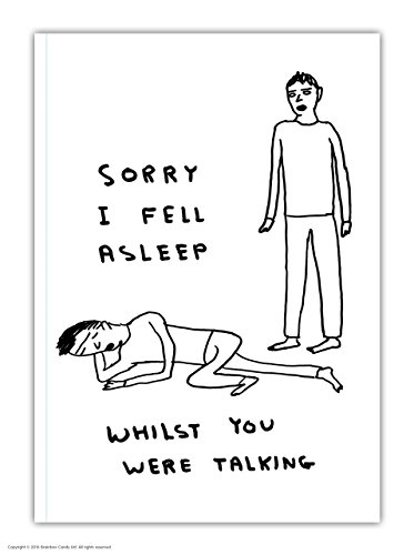 Offizielles David Shrigley 'Sorry I Fell Asleep' Notizbuch, fein, liniert, A6 von Brainbox Candy