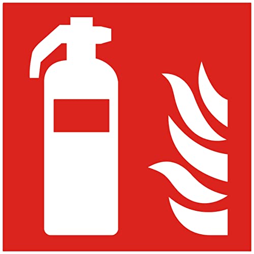Brandengel® Hochwertiges Schild Feuerlöscher Kunststoffplatte nicht klebend F 150 x 150 mm PVC Symbol-Schild F001 DIN EN ISO 7010 DIN 67510 ASR A1.3 von Brandengel