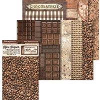 Motiv-Strohseide Backgrounds "Coffee and Chocolate" von Braun