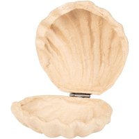 Muschelbox, Pappmaché von Braun