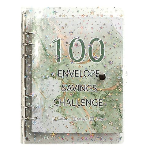 Breeshy 100 Umschläge für Challenge Binder Sparordner für Save 5050 mit Bargeldumschlägen für die Budgetplanung, Grün von Breeshy