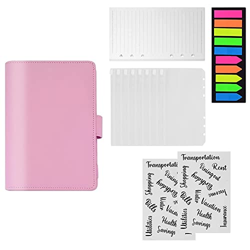 Breeshy A6 Geld Notizbuch Organisator für Bargeld, Geldsparbuch, Sparbuch mit GeldumschläGen, Inklusive 200 Neon Markern von Breeshy