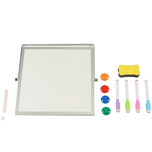 Breeshy Magnetisches Desktop WeißE Tafel 25 X 25 Cm mit StäNder, Doppelseitiger WeißE Tafel Staffelei mit Markierung Radiergummi für Kinder Und Studenten von Breeshy