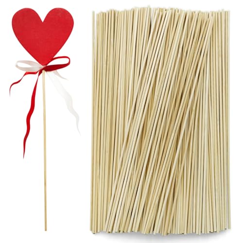 Brelet 200 Stück Zuckerwatte Stäbe,300mm×3mm Holzstäbchen zum Basteln Holzstab rund Rundholz Holzstab Holzstäbe zum Basteln für Holzarbeiten DIY Arts Craft Basteln Dekoration von Brelet