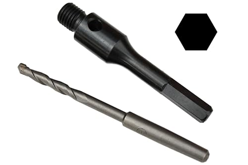 Aufnahme-Schaft Adapter M16 auf Sechskant HEX 110mm + Zentrierbohrer 115mm (wo) von Bremer Werkzeughandel