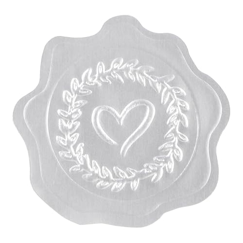 12 Stück Wachssiegel Selbstklebend Aufkleber Hochzeit Herz Sticker Sticker Hochzeit Silber Briefumschlag Aufkleber Umschlagaufkleber Siegelaufkleber Klassische Dekoration Wachssiegelsticker Perfekt von Bremorou