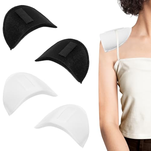 2 Paar Schulterpolster Damen Schulterpolster Ohne Nähen Schulterpolster Mit Klettband Rutschfeste Schulterpolster Schulterpolster Shoulder Pads Schulterpolster Schwamm Nähen Für Nähen Anzüge Blazer von Bremorou