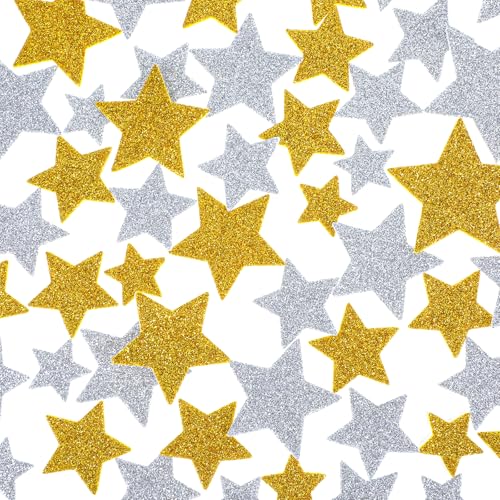 200 Stück Sterne Sticker Moosgummi Glitzer Sterne Glitzerstern Aufkleber Selbstklebend Stern Aufkleber Selbstklebend Stern Aufkleber Zum Kleben Für Diy Weihnachten Handwerk Party Hochzeit Geburtstag von Bremorou