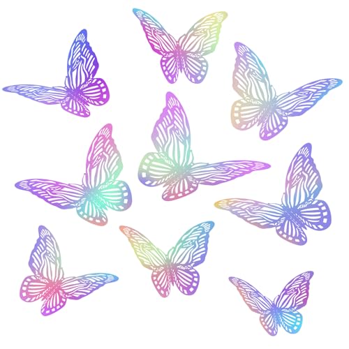 48 Stück Schultüte Schmetterling Schmetterlinge Deko 3D Schmetterling Aufkleber Schmetterling Sticker Set Kinder Glitzer Schmetterlings Wasserfester Klebstoff Für Sammelalbum Tagesplaner (1) von Bremorou