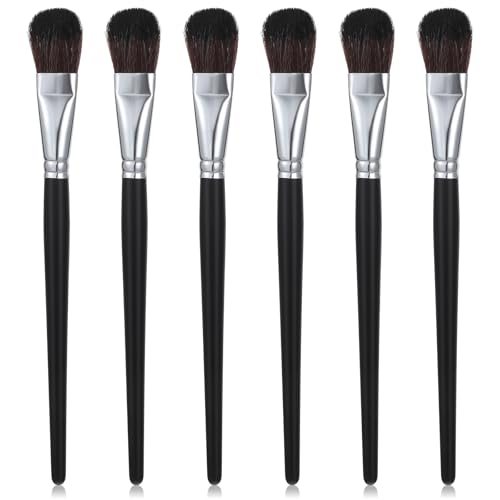 6 Stück Verwaschpinsel Acryl Runde Pinsel Acrylfarbe Acryl Pinsel Blending Blender Brush Blending Brush Pinsel Mopp-Pinsel Ovaler Misch Mopppinsel Mit Holzgriff Für Aquarell Gesichtskörperkunst von Bremorou