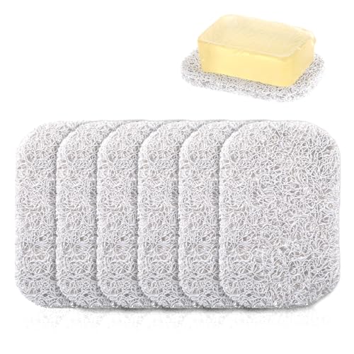 6 Stück Seifenablage Luffa Seifenablage Seifenhalter Seifenbeutel Für Feste Seife PVC Bio Seifenschoner Luffa Seifenkissen Natur Luffa Schwamm Seifenkissen Für Seifenschale Zubehör Dusche Bad Küche von Bremorou