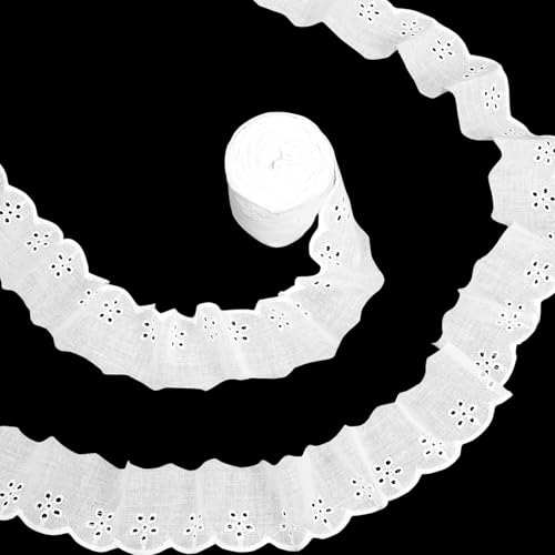 Spitzenband Weiß Vintage Aus Baumwolle Spitzenborte 4cm Breit Weißer Spitzenbordüre Dekostoff Spitzenstoff Häkelspitze Dekoband Zierband zum Nähen Stickerei für Hochzeit Deko Diy Tischdeko Basteln Spitzenband Weiß Vintage Aus Baumwolle Spitzenborte 4cm Breit Weißer Spitzenbordüre Dekostoff Spitzenstoff Häkelspitze Dekoband Zierband zum Nähen Stickerei für Hochzeit Deko Diy Tischdeko Basteln von Bremorou