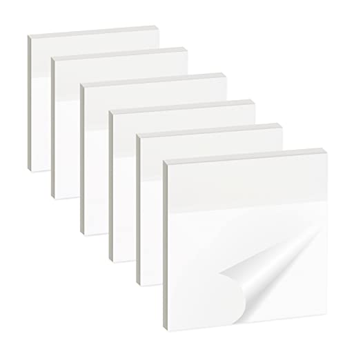 Brencco 300 Stück Transparente Haftnotizen, Sticky Notes Wiederbeschreibbar, Haftnotizen-Set, Haftnotizblöcke Für Zuhause/Schule/Büro/PET (75 x 75 mm) von Brencco