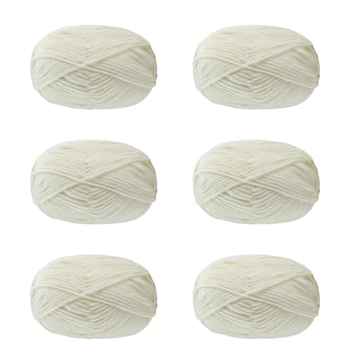 Premium Makramee Garn, BriLumin 3mm 6x50g Baumwollkordel, Macrame Kordel für DIY Heimwerker, Kunsthandwerk, Tapisserie, Plante Suspendue, Dekoration Boho von BriLumin