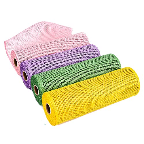 Briaatt 4 Rollen 10 X 5 Yard Maschenbänder Sackleinen Maschenband Band DIY Crafts Decor von Briaatt