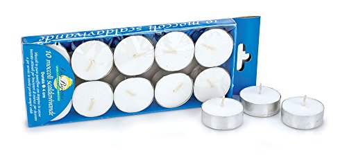 Briancasa MOC00903A Moccoli Tealights, Paraffinwachs, Weiß, Einheitsgröße von Briancasa