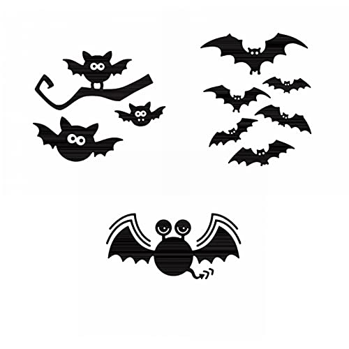 3 Halloween Fledermäuse Lustige Seltsame Freude Feiertage Dekoration Stanzformen aus Metall Scrapbooking Prägen Handwerk Kartenherstellung Stanzungen Album Geschenkkarte Handgefertigte Kunstschablonen von Briartw