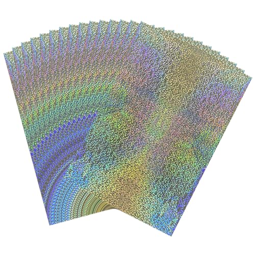 Briartw 100 Blatt Laser-Silber-Glitzer-Holografisches Heißfolienpapier, 20 x 29 cm, Toner-Reaktivfolie, Heißprägefolie, Laserdrucker und Laminiergerät, für Scrapbooking, Basteln, Kartenherstellung, von Briartw