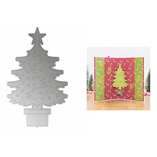 Briartw Festlicher Weihnachtsbaum Weihnachten Metall Stanzformen Rahmen Schablone DIY Scrapbooking Album Prägung Handwerk Kartenherstellung Geschenkkarte Vorlage von Briartw