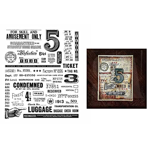 Briartw Zahlen Wörter Sätze Vintage Buchstaben Post Mail Klar Gummistempel DIY Scrapbooking Stamping Siegel Silikon Stempel Handwerk Kartenherstellung Kunst Album Dekor Geschenk Papier Karte von Briartw