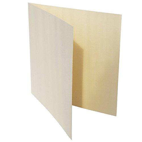 Briefumschläge24Plus 25 Quadratische Klappkarten zum selbst Beschriften in Zart Creme: von der Größe 155 x 155 mm 15,5 x 15,5 cm von Briefumschläge24Plus