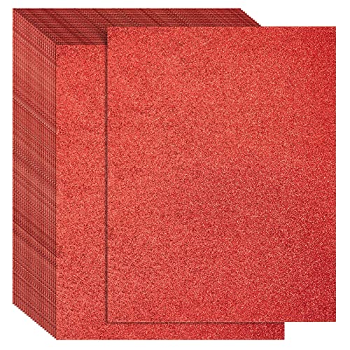 Bright Creations Glitzer-Kartonpapier, 24 Stück, rot, 27,9 x 21,6 cm von Bright Creations