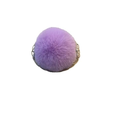 BrightGlow 30 Stück Kunstfell Bommel Pompons Weiche Pompons zum Basteln Flauschigen Plüsch Bälle Kunstfell-Pom-Poms Groß Pom Pom Bälle Kleine Kunstfell-Bälle Plüschbälle für DIY Mützen Violett 9CM von BrightGlow