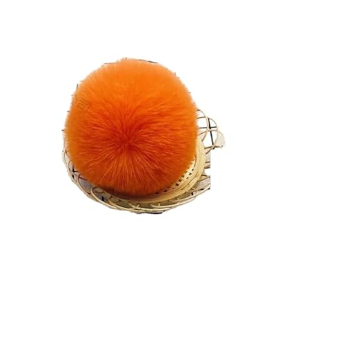 BrightGlow 30 Stück Kunstfell Bommel Pompons Weiche Pompons zum Basteln Flauschigen Plüsch Bälle Kunstfell-Pom-Poms Groß Pom Pom Bälle Kleine Kunstfell-Bälle Plüschbälle für DIY Mützen Orange 4CM von BrightGlow