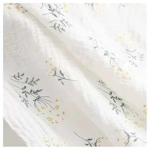 BrightGlow Baumwollstoff 100% Baumwolle Kleinkinder Handwerken Nähen Musselin-Stoff Double Gauze Stoff Bedruckte Kinderstoff Dekostoff Kostümstoff für Bekleidung Deko 21# 200X130cm Blumen BrightGlow Baumwollstoff 100% Baumwolle Kleinkinder Handwerken Nähen Musselin-Stoff Double Gauze Stoff Bedruckte Kinderstoff Dekostoff Kostümstoff für Bekleidung Deko 21# 200X130cm Blumen von BrightGlow
