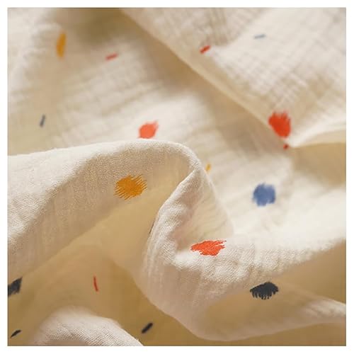 BrightGlow Baumwollstoff Meterware Musselin-Stoff 100% Baumwolle Kleinkinder Handwerken Nähen Stoff Double Gauze Stoff Bedruckte Kinderstoff Dekostoff Kostümstoff für Bekleidung Deko 26# 100X130cm BrightGlow Baumwollstoff Meterware Musselin-Stoff 100% Baumwolle Kleinkinder Handwerken Nähen Stoff Double Gauze Stoff Bedruckte Kinderstoff Dekostoff Kostümstoff für Bekleidung Deko 26# 100X130cm von BrightGlow