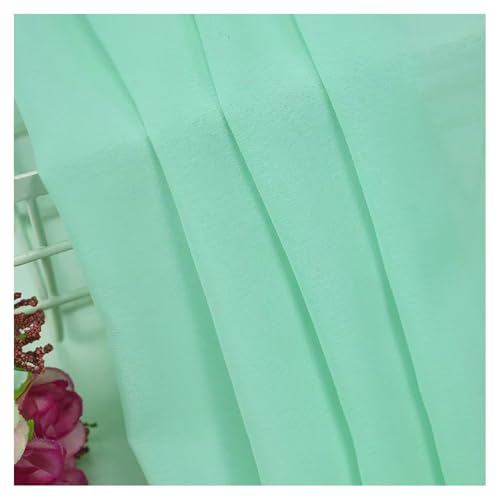 BrightGlow Chiffon-Stoff Meterware Hochzeitsstoffe Chiffon Tischläufer Stoffe zum Nähen Rustikaler Transparenter Stoff Bekleidungsstoffe Deko-Stoff für Hochzeit Party 1#Blau 100 X 150CM von BrightGlow