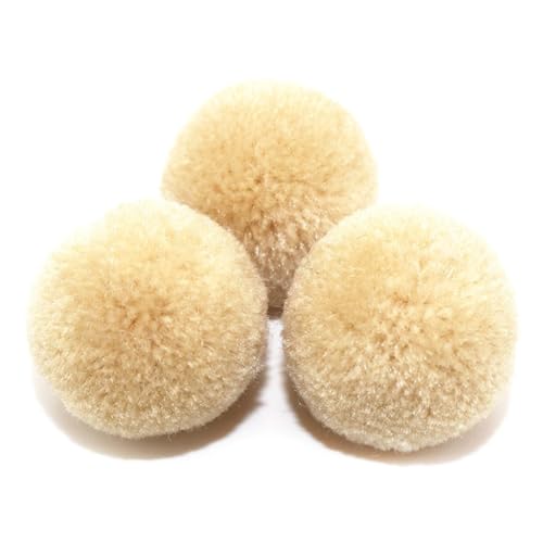 BrightGlow Kunstfell-Bälle 30 Stück Kleine Kunstfell Bommel Pompons Weiche Pompons zum Basteln DIY Pom Pom Bälle Flauschigen Plüsch Bälle Kunstfell-Pom-Poms für Mützen Beanies #1Beige 20mm von BrightGlow