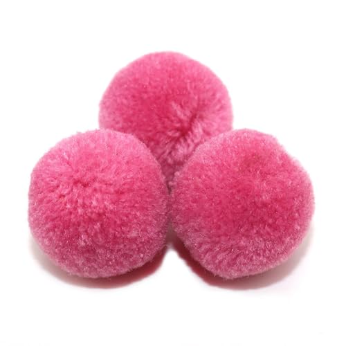 BrightGlow Kunstfell-Bälle 30 Stück Kleine Kunstfell Bommel Pompons Weiche Pompons zum Basteln DIY Pom Pom Bälle Flauschigen Plüsch Bälle Kunstfell-Pom-Poms für Mützen Beanies #3Rosa 15mm von BrightGlow