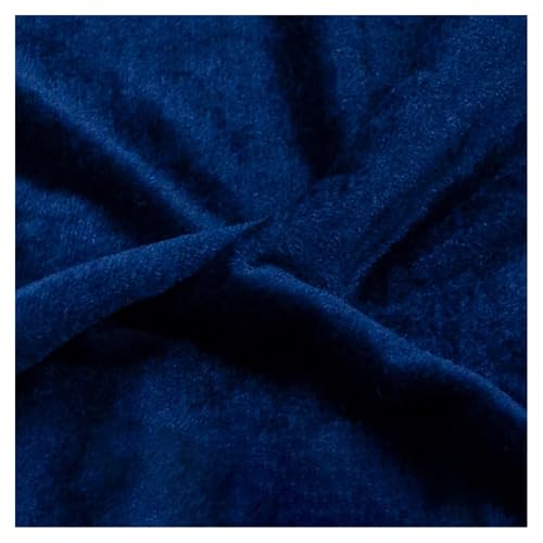 BrightGlow Samtstoff Stoff Meterware Stoffe zum Nähen Dekostoff Stretch-Samtstoff Weich Pannesamt Stoff Vorhangstoff Elegant Möbelstoff Samt Stoff für Kleidungsdekoration MöBel #Marineblau 100 X 160CM von BrightGlow