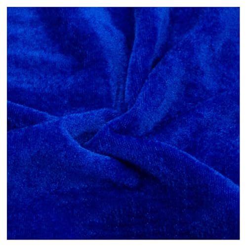 BrightGlow Samtstoff Stoff Meterware Stoffe zum Nähen Dekostoff Stretch-Samtstoff Weich Pannesamt Stoff Vorhangstoff Elegant Möbelstoff Samt Stoff für Kleidungsdekoration MöBel Marineblau 100 X 160CM von BrightGlow