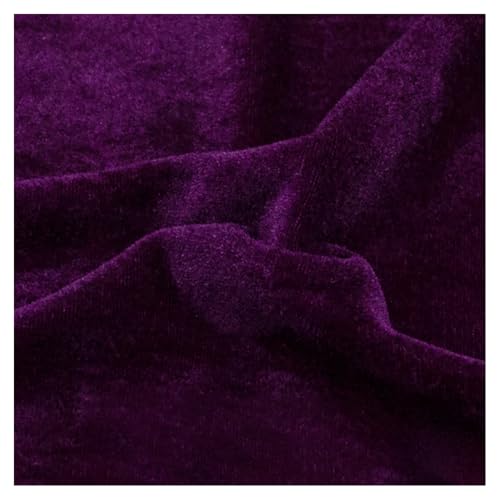 BrightGlow Samtstoff Stoff Meterware Stoffe zum Nähen Dekostoff Stretch-Samtstoff Weich Pannesamt Stoff Vorhangstoff Elegant Möbelstoff Samt Stoff für Kleidungsdekoration MöBel Violett 100 X 160CM von BrightGlow