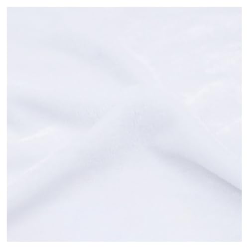 BrightGlow Samtstoff Stoff Meterware Stoffe zum Nähen Dekostoff Stretch-Samtstoff Weich Pannesamt Stoff Vorhangstoff Elegant Möbelstoff Samt Stoff für Kleidungsdekoration MöBel Weiß 100 X 160CM von BrightGlow