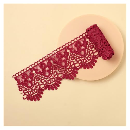BrightGlow Spitzenband Vintage Spitzenbordüre zum Nähen 10cm Breite Spitzenborte Stickerei Dekoband Häkelband Spitze Borte Zierband Spitzenstoff Stoffband für Nähen Handwerk Deko Weinrot 1 Yard BrightGlow Spitzenband Vintage Spitzenbordüre zum Nähen 10cm Breite Spitzenborte Stickerei Dekoband Häkelband Spitze Borte Zierband Spitzenstoff Stoffband für Nähen Handwerk Deko Weinrot 1 Yard von BrightGlow