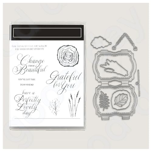 BrightGlow Weihnachten Transparente Stempel Set Stempel und Stanzschablonen Set Weihnachts Stanzformen Schablonen mit Santa Hirsch, Baum Silikonstempel und Stanzen Set für Weihnachten #1 16.99 von BrightGlow