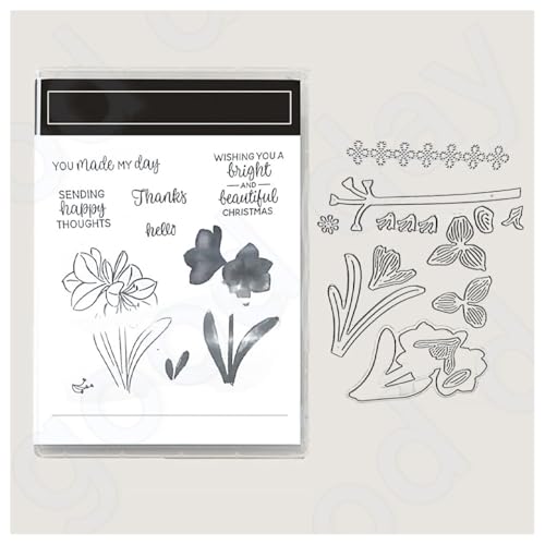 BrightGlow Weihnachten Transparente Stempel Set Stempel und Stanzschablonen Set Weihnachts Stanzformen Schablonen mit Santa Hirsch, Baum Silikonstempel und Stanzen Set für Weihnachten #10 13.99 von BrightGlow