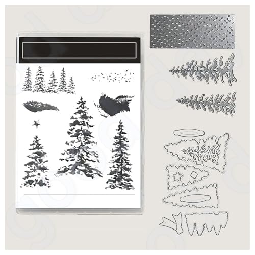 BrightGlow Weihnachten Transparente Stempel Set Stempel und Stanzschablonen Set Weihnachts Stanzformen Schablonen mit Santa Hirsch, Baum Silikonstempel und Stanzen Set für Weihnachten #7 13.99 von BrightGlow