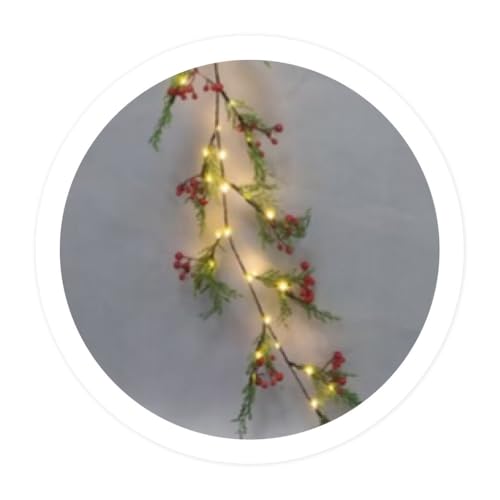 Brightium 1,5 m lange LED-Lichterkette mit roten Ästen und Beeren, batteriebetrieben, ideal für festliche Dekorationen und gemütliche Atmosphäre. Brightium 1,5 m lange LED-Lichterkette mit roten Ästen und Beeren, batteriebetrieben, ideal für festliche Dekorationen und gemütliche Atmosphäre. von Brightium