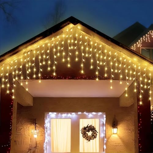 Brightium Flache Eiszapfenlichterkette, 10 m x 0,6 m, 3AA-Batterie, warmweiß, ideal für Partys und gemütliche Umgebungen. Brightium Flache Eiszapfenlichterkette, 10 m x 0,6 m, 3AA-Batterie, warmweiß, ideal für Partys und gemütliche Umgebungen. von Brightium