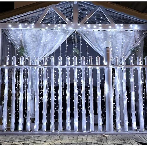 Brightium Flache Vorhanglichter, 3 AA-Batterie, kaltweiß, Maße: 2 m x 2 m, ideal für Dekoration und Atmosphäre im Innenbereich. Brightium Flache Vorhanglichter, 3 AA-Batterie, kaltweiß, Maße: 2 m x 2 m, ideal für Dekoration und Atmosphäre im Innenbereich. von Brightium