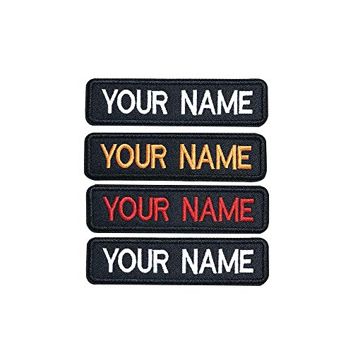 Benutzerdefinierte Name Patch, 2Pcs personalisierte Motorrad Weste Patches, Eisen auf Haken Schleife Moral Patches gestickte Name Patch für taktische Weste Rucksäcke Jacken Hundegeschirr von Brillianne