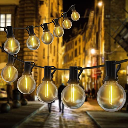 LED Lichterkette Glühbirnen Außen, 15m Globe Birnen Lichterkette 30+3 G40 Glühbirnen Wasserdichte für Garten Balkon Terrasse Halloween Weihnachten Hochzeit Party von Brillvang