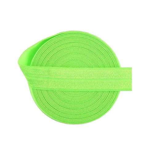 Bristlegrass Elastisches Band mit Picot-Schlaufen, dekoratives Rüschen-Spitzenband für Dessous, Unterwäsche, Nähen, einfarbig, Nähspitze, Neongrün, Neongrün, Neongrün, Neongrün (9,7 m) von Bristlegrass